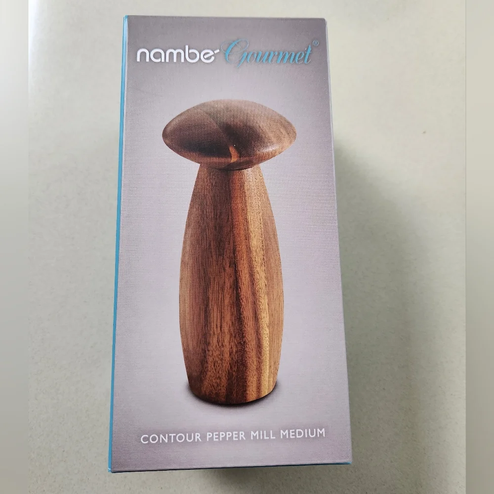 Nambé Contour Pepper Mill Acacia Wood 7